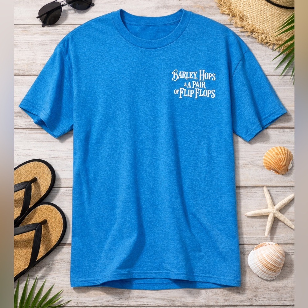 🌴 "Barley Hops & A Pair of Flip Flops" Graphic Tee | Mens XL NEW